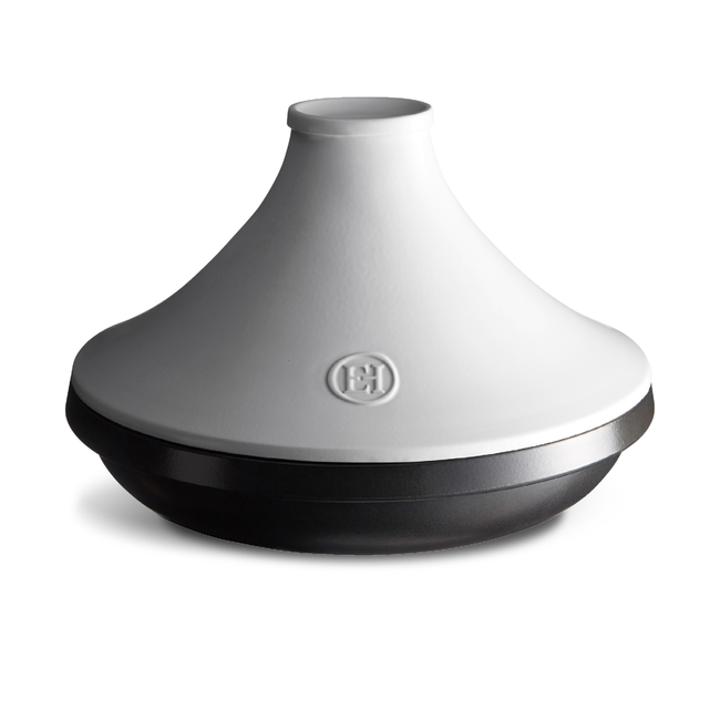 garnki do gotowania na indukcji 33 cm 4 l tagine delight biało-czarny - Emile Henry