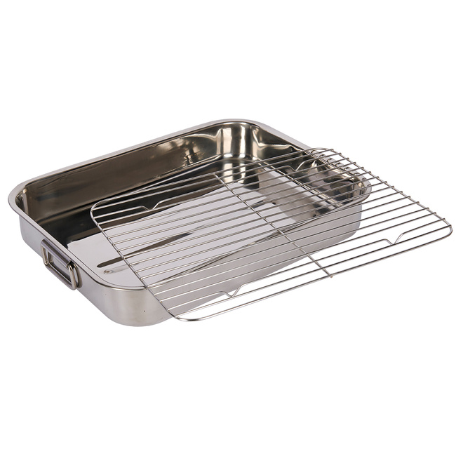 KitchenCraft Brytfanna z Rusztem ze Stali Nierdzewnej 43 x 31 cm