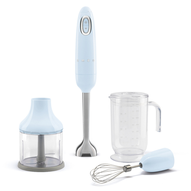 Smeg - Blender ręczny z akcesoriami 50's Style HBF03PBEU Pastelowy błękit
