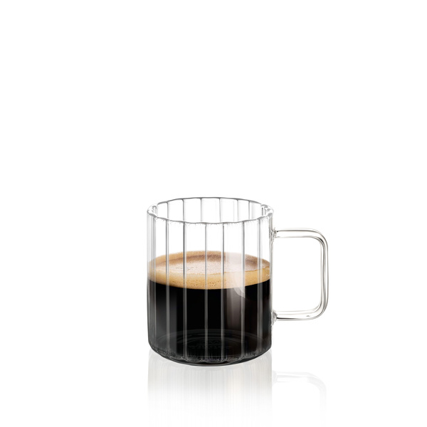 Wilmax Szklany Kubek Ryflowany 200 ml