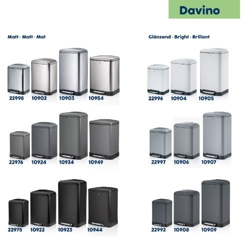 Kosz na śmieci 30 l biały Davino - Kela