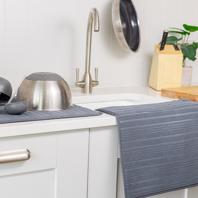 KitchenAid Mata do suszenia naczyń 2 szt charcoal grey