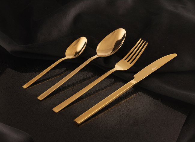 Nóż Obiadowy Piano Shiny Gold 3 Sztuki Zawieszka 30916 - Kulig