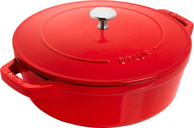 Staub zestaw 3 naczyń + pokrywka 24 cm czerwony