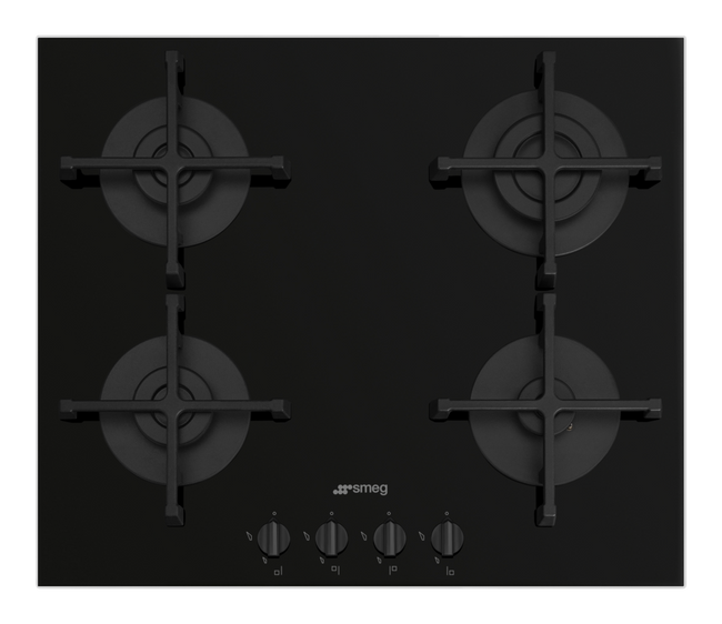 Smeg - Płyta Gazowa, 60 Cm, Selezione, Czarny Selezione PV264B Czarny