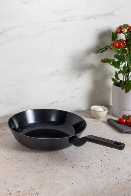 Wok Brabantia Onyx 28 cm 101813, czarny, pojemność 4 l