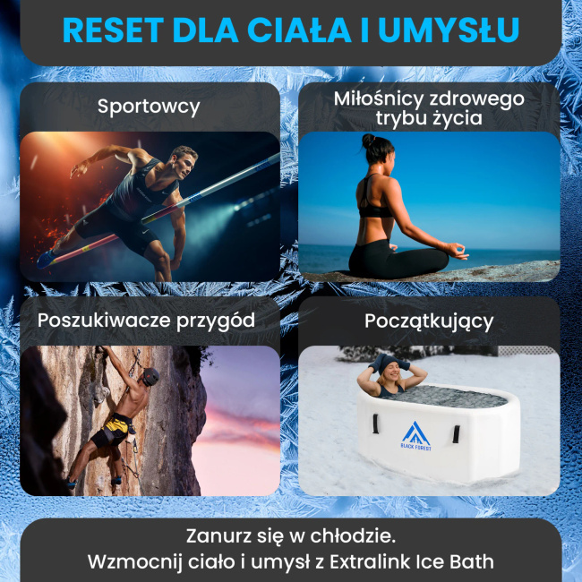 Extralink Ice Bath | Wanna do morsowania | 150x80x65cm, Biała