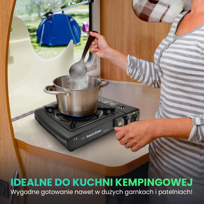 EXTRALINK Kuchenka Turystyczna Gazowa Polowa Przenośna 2w1 na Kartusze w Walizce