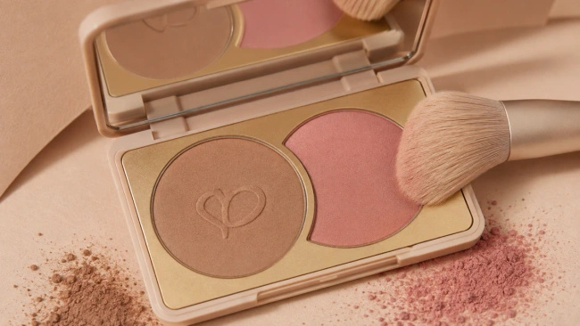 Bronzer i róż Lovro Bronze & Blush Set, prasowany duet do modelowania twarzy