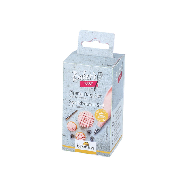 Rękaw cukierniczy z tylkami + adapter Baker's Best- Birkmann