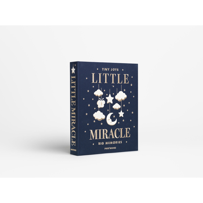 Album na zdjęcia dziecka Printworks Little Miracle, haftowany, niebieski, 60 stron