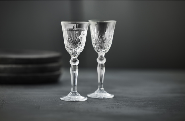 Kieliszki ze szkła kryształowego Melodia 50 ml 4 sztuki 31133 - Lyngby glas