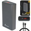 Powerbank Extralink EPB-126 20000 mAh, Power Delivery 45 W, USB-C, srebrny