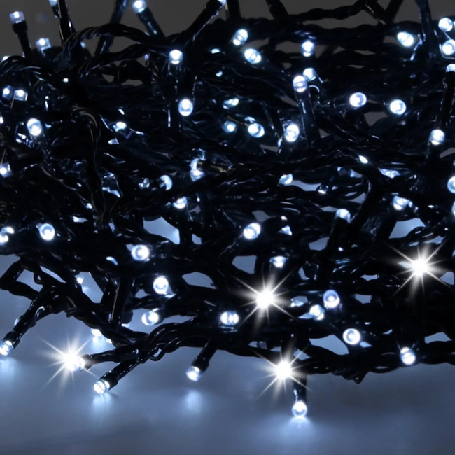 Extralink | Lampki LED | 500L zimny biały, dł. 3 + 25 m wewn/zewn