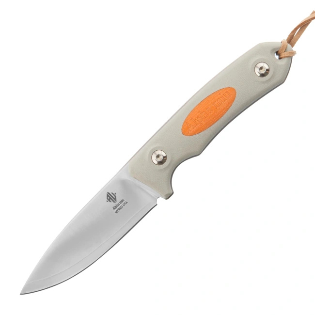 Nóż Womsi Alpha Miu z szarą mikartą, stal S90V, 16 cm