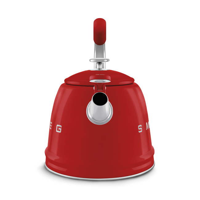 Smeg - Czajnik z gwizdkiem, czerwony 50's style WKF01RD