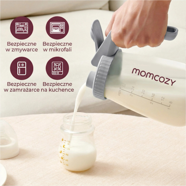 Momcozy Gp01 Szary | Pojemnik do przechowywania mleka matki 950ml