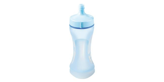Elastyczna butelka Papu Papi 200 ml, z łyżeczką, niebieska - Tescoma