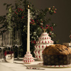 Porcelanowy świecznik, ręcznie zdobiony kalkomaniami Delight - Alessi