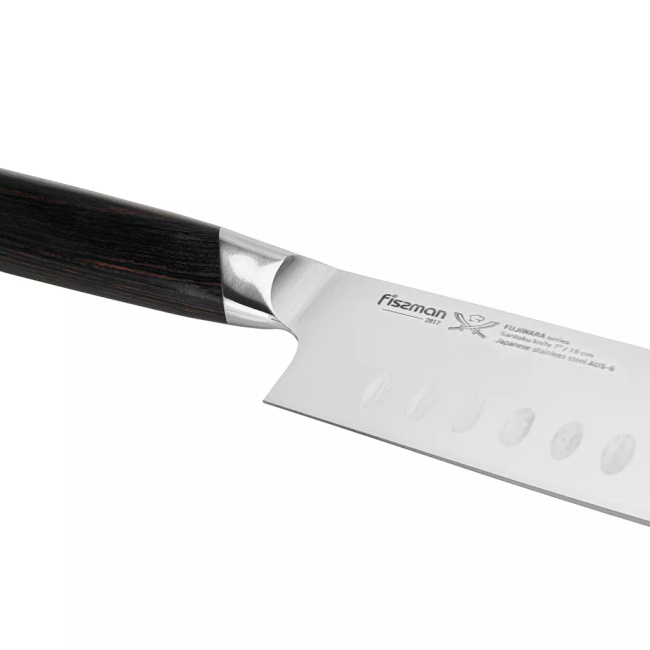 Nóż kuchenny Santoku Fissman Fujiwara ze stali AUS-6 18 cm