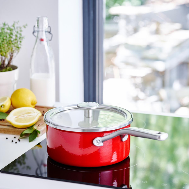 Rondel emaliowany KitchenAid 2 l, czerwony