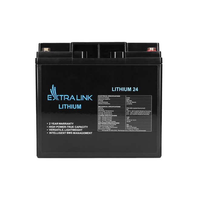 EXTRALINK Akumulator LiFePO4 12.8V 24Ah BMS Litowo-żelazowo-fosforanowy 12.8 V 24 Ah