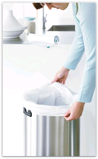 Kosz na śmieci Brabantia Touch Bin 60 l, stal matowa, z szerokim otworem