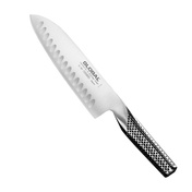 Nóż Santoku Global G-80 Z Żłobieniami 18 Cm - Ostrze Japońskie Do Wielozadaniowego Użycia