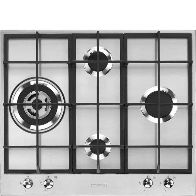 Smeg - Płyta kuchenna CLASSICA PX364L Stal nierdzewna (chromowane pokrętła)