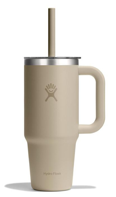 Kubek termiczny Hydro Flask Travel Tumbler 24 oz (710 ml) z uchwytem i słomką, Oat