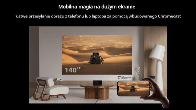Wanbo X5 Pro New | Projektor | Google TV, FullHD, 1100 ANSI, kontrast 3000:1