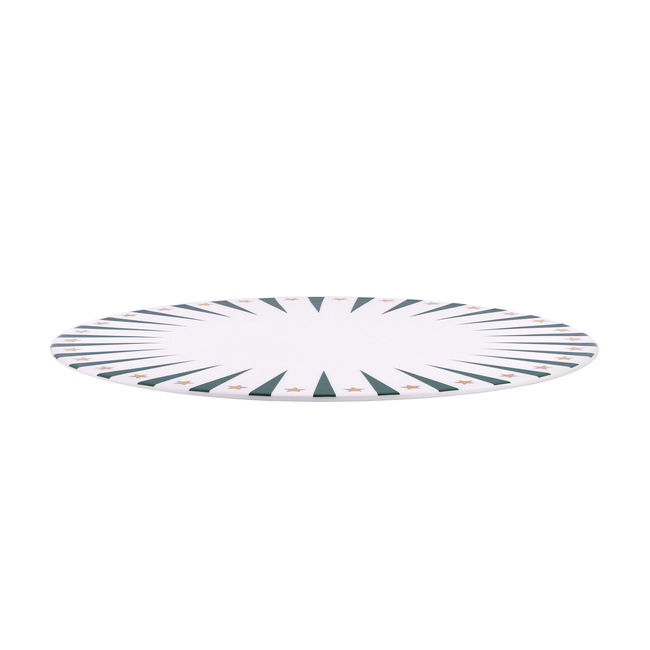 Patera do panettone Alessi Delight NZ06 GR, porcelanowy talerz 30 cm, zielony