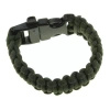 Bransoletka survivalowa Welde paracord z gwizdkiem, oliwkowa, 22 cm