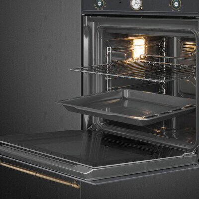 Smeg - Piekarnik, 60 cm, Cortina, SFP67C1TAO CORTINA - antracyt