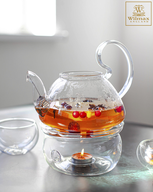 Podgrzewacz szklany na świeczkę do dzbanków - Wilmax