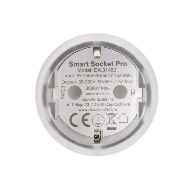 EXTRALINK Smartlife Smart Socket SC Pro 3680W Zigbee Homekit Tuya Inteligentne gniazdko zarządzanie energią