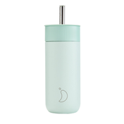 Termiczny kubek 2w1 ze słomką | 500ml | Miętowy series 2 - Chillys bottles