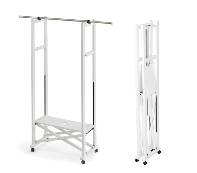 Arredamenti Elios Stojak na ubrania - 37 x 78 cm, Biały