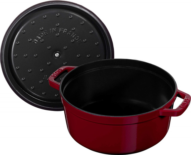 Staub La Cocotte garnek żeliwny okrągły 3.85 ltr, bordeaux