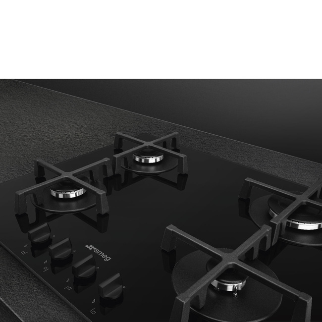 Smeg - Płyta Gazowa, 60 Cm, Selezione, Czarny Selezione PV264B Czarny