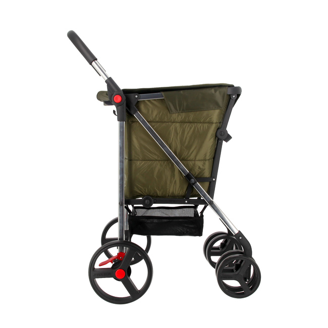 Wózek na zakupy Rolser Basket Freno Polar 4B2, khaki, 4 koła, torba 58 l