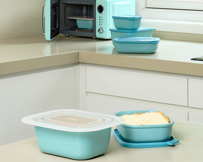 Zestaw 3 Pojemników Cirqula prostokątna 500 1000 2000 White - Mepal