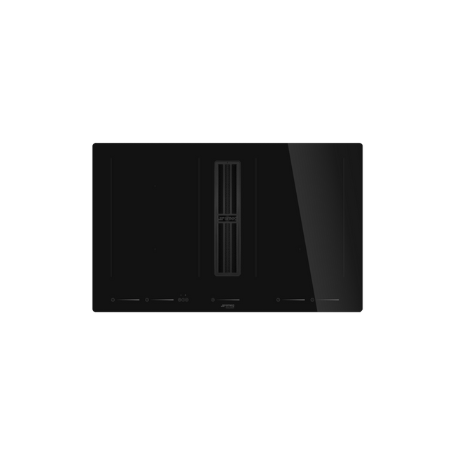 Smeg - Płyta indukcyjna z okapem kuchennym Universal Hobd682D2 Czarny