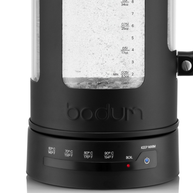 Czajnik elektryczny Bodum Chambord 1 l z regulacją temperatury, czarny