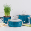 Garnek wysoki z pokrywą 6,5l 24cm Aquamarin - Riess