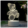 Extralink Home | Lampka nocna Miś Serce 3d | Iluzja optyczna do sypialni Usb