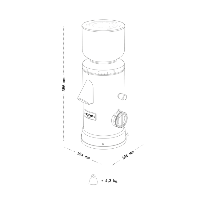 Młynek do kawy Aarke A1341, elektryczny, płaskie żarna 64 mm, czarny mat