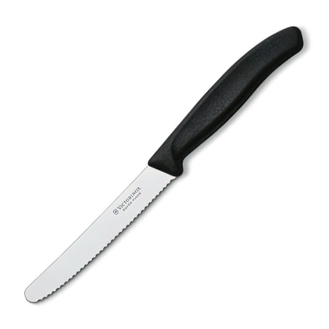 Victorinox Nóż Uniwersalny Ząbkowany, 11 cm, Czarny