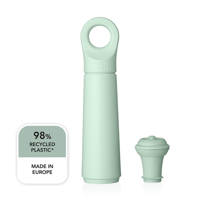 Pompka próżniowa do wina Vacu Vin Wine Saver Loop Jade z 1 korkiem