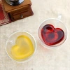 Extralink Home | Kubek miłosny szklanka w kształcie serca | podwójna ściana żaroodporny 250ml